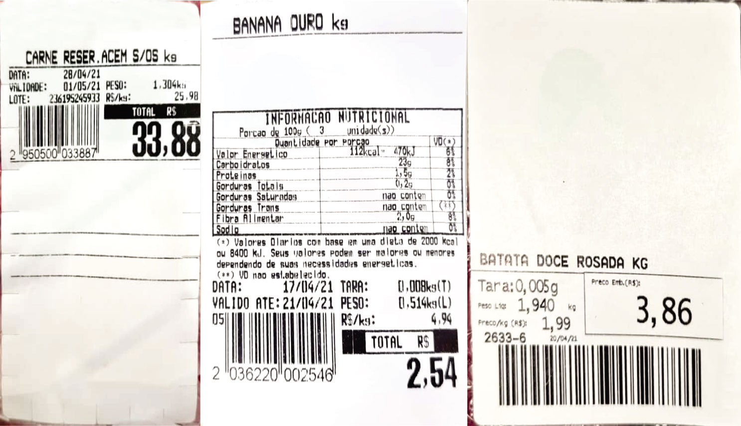 Desperdício gerado nas etiquetas adesivas tradicionais.